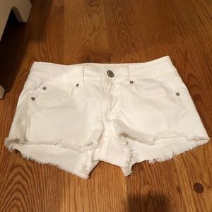 American Eagle White Denim Shorts